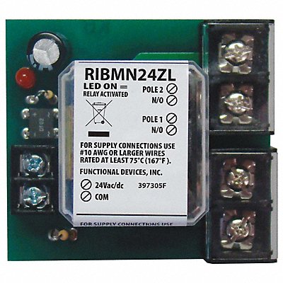 RIB RIBMN24ZL Track Mount Relay 30A DPST-N/O