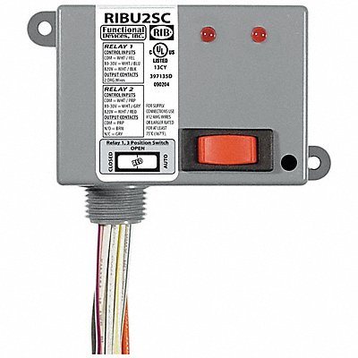 FUNCTIONAL DEVICES INC / RIB RIBU2SC Enclosed 10A SPST-N/O 10-30VAC/DC 120VAC