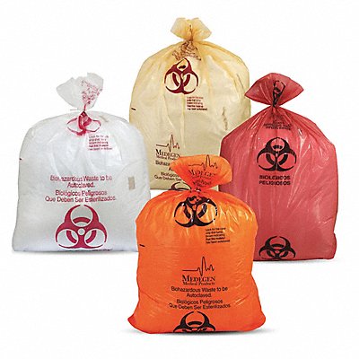 MEDEGEN MEDICAL PRODUCTS 5012 Autoclavable Biohazard Bags 4 gal PK500