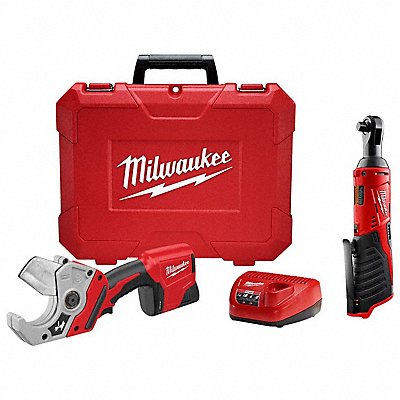 MILWAUKEE 247021000000 M12 Pipe Shear Kit + M12 3/8 Ratchet