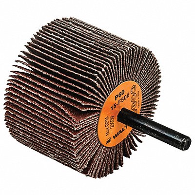 WALTER SURFACE TECHNOLOGIES 15F506 Flap Wheel 1/4 Shaft 2.5 x1.5 60gr