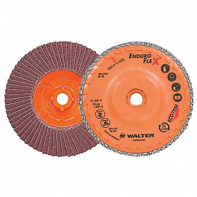 WALTER SURFACE TECHNOLOGIES 06B504 Fiber Disc 5 in Dia 5/8in Arbor 40 Grit