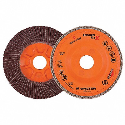 WALTER SURFACE TECHNOLOGIES 15R458 Fiber Disc 4 1/2 in Dia 7/8in Arbor