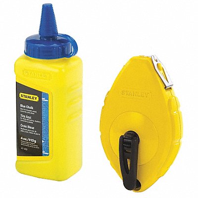 STANLEY 47442 Chalk Line Reel 100 ft ABS w/Blue Chalk