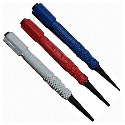 DASCO PRO 76 Nail Set 5 In L Red White Blue 3PC