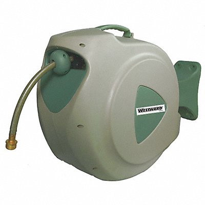 WESTWARD 24AD44 Spring Return Hose Reel Wall 5/8 65 ft