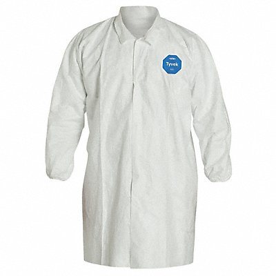 DUPONT TY211SWH3X003000 J6437 Laboratory Coat 3XL White Tyvek(R) 400 PK30