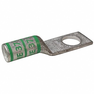 GRAINGER 24C316 One Hole Lug Compression Connector Long Green 37