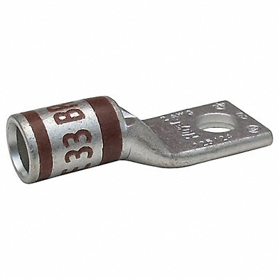 GRAINGER 24C343 One Hole Lug Compression Connector Short Brown 33