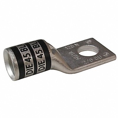GRAINGER 24C364 One Hole Lug Compression Connector Short Black 45