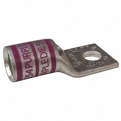 GRAINGER 24C373 One Hole Lug Compression Connector Short Purple 54