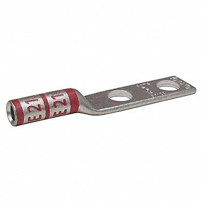 GRAINGER 24C388 Two Hole Lug Compression Connector Long Red 21