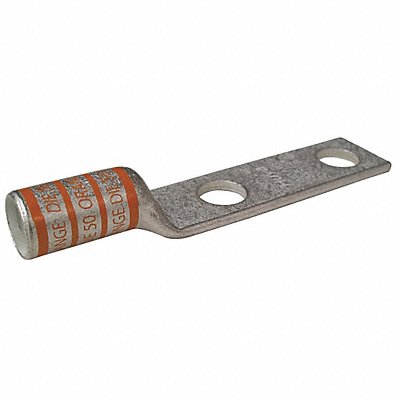 GRAINGER 24C383 Two Hole Lug Compression Connector Long Orange 50