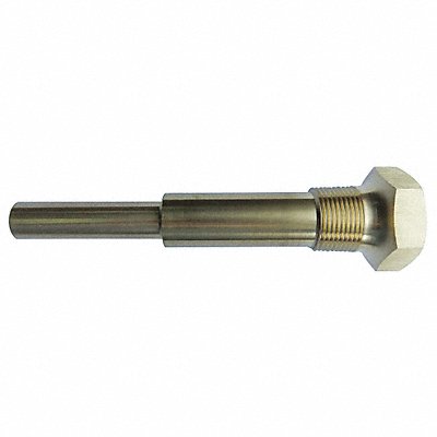 GRAINGER 24C455 Industrial Thermowell Brass 1-1/4-18