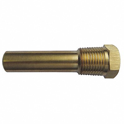 GRAINGER 24C480 Industrial Thermowell Brass 5/8-18 UNF
