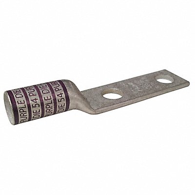 GRAINGER 24D028 Two Hole Lug Compression Connector Long Purple 54