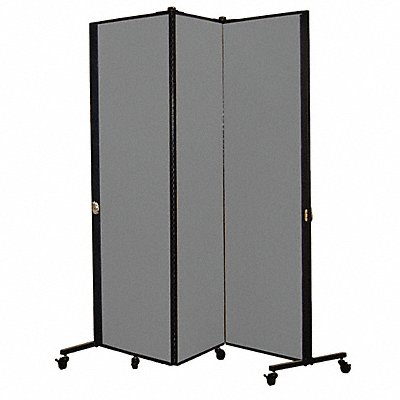 SCREENFLEX HKDL603DG Portable Room Divider 5Ft 9In W Stone