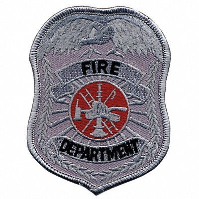 HEROS PRIDE 5383 Embroidered Patch Fire Department Silver