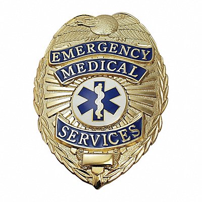 HEROS PRIDE 4183G Metal Badge Emergency Medical Gold