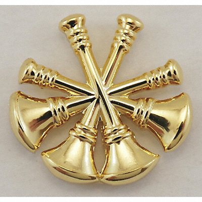 HEROS PRIDE 4447G Metal Rank Insignia Fire Bugles Gold PR