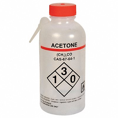 LAB SAFETY SUPPLY 24J879 Wash Bottle 250 mL 61.2 mm Dia PK4