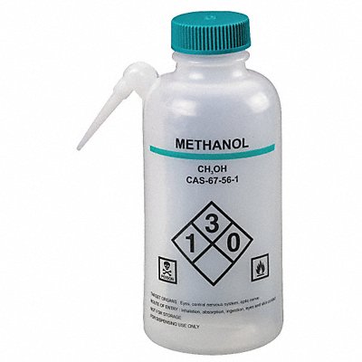 LAB SAFETY SUPPLY 24J884 Wash Bottle 500 mL 76 mm Dia PK4