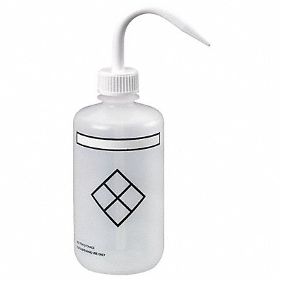 LAB SAFETY SUPPLY 24J918 Wash Bottle 250 mL 61.5 mm Dia PK6