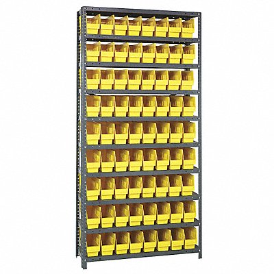 QUANTUM STORAGE SYSTEMS 1275201YL G6986 Bin Shelving 12inx75inx36in Yellow