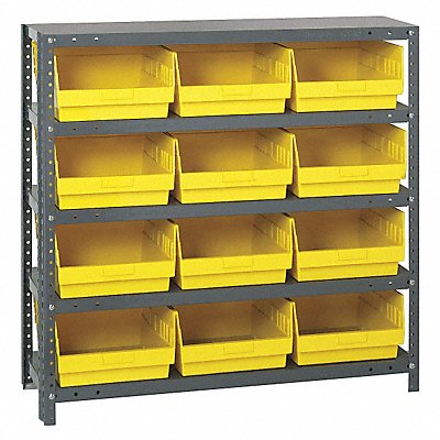 QUANTUM STORAGE SYSTEMS 1239209YL G6985 Bin Shelving 12inx39inx36in Yellow