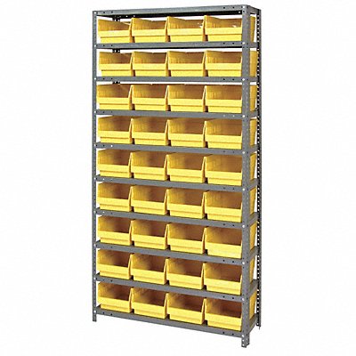 QUANTUM STORAGE SYSTEMS 1875208YL G6996 Bin Shelving 18inx75inx36in Yellow
