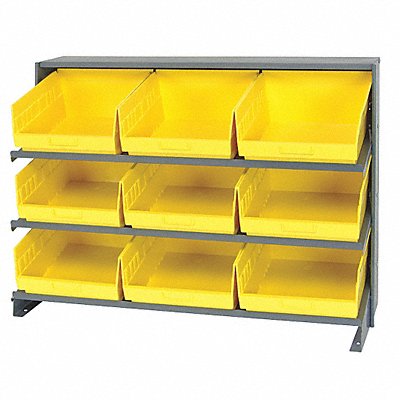 QUANTUM STORAGE SYSTEMS QPRHA209YL G7015 Bench Pick Rack 12x27x36in Yellow