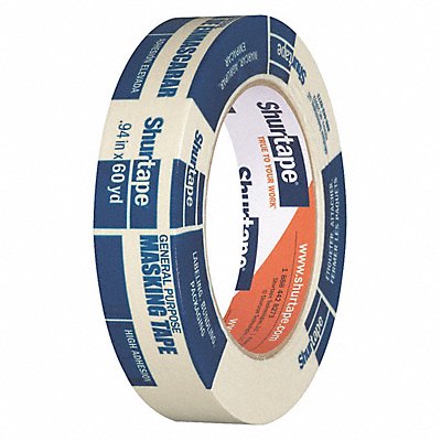 SHURTAPE CP105 Masking Tape 15/16 W 60 yd L Tan