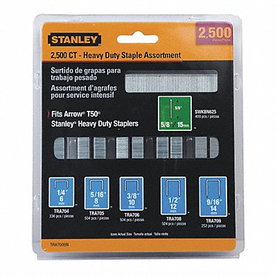 STANLEY TRA700BN Staple and Brad Assortment 5/8 in PK2500