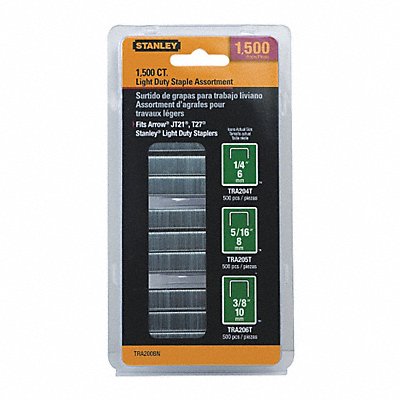 STANLEY TRA200BN Staple Asst Light Duty 29/64 PK1500