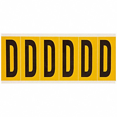 BRADY 1550D Letter Label D 1-1/2 in W x 3-1/2 in H