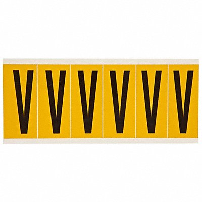 BRADY 1550V Letter Label V 1-1/2 in W x 3-1/2 in H