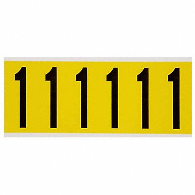 BRADY 34501 Number Label 1 1-1/2 in W x 3-1/2 in H