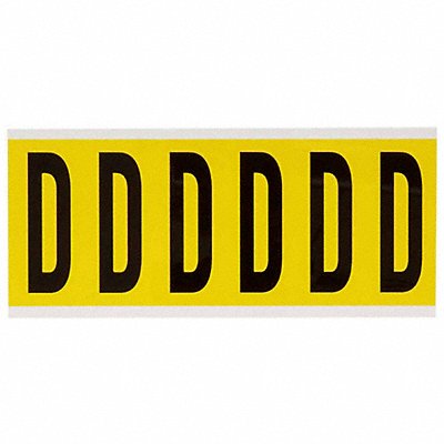 BRADY 3450D Letter Label D 1-1/2 in W x 3-1/2 in H