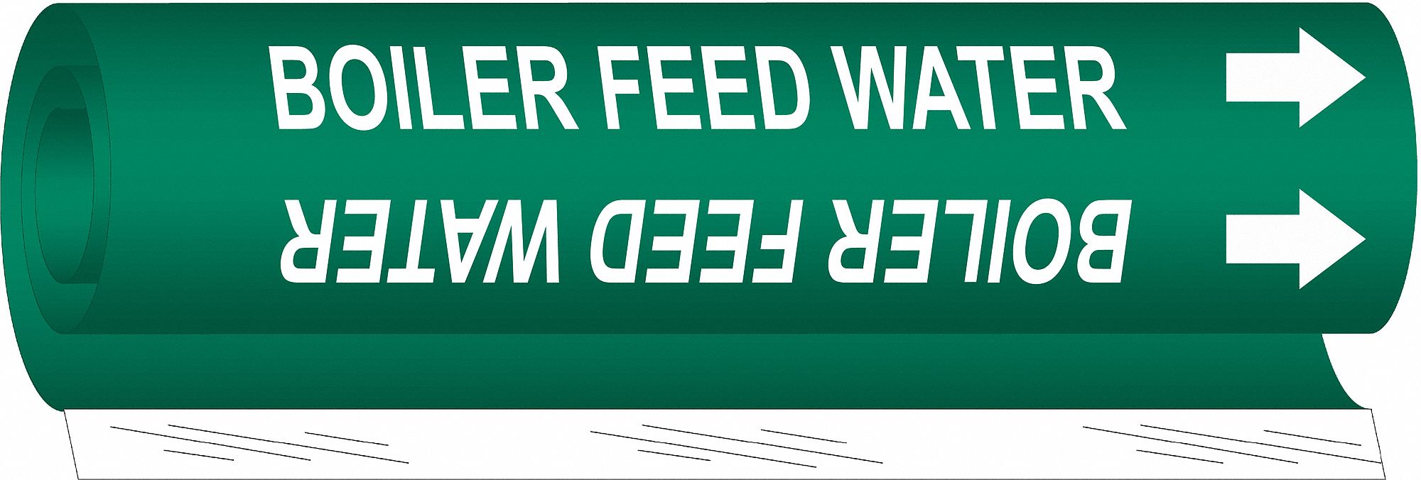 BRADY 5801I Pipe Markr Boiler Feed Water 9in H 8in W