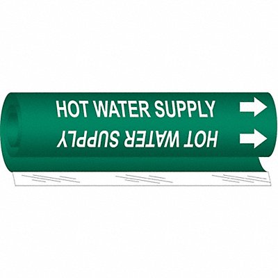 BRADY 5834O Pipe Marker Hydrogen 5 in H 8 in W