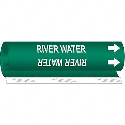 BRADY 5757O Pipe Marker Seal Water 5 in H 8 in W