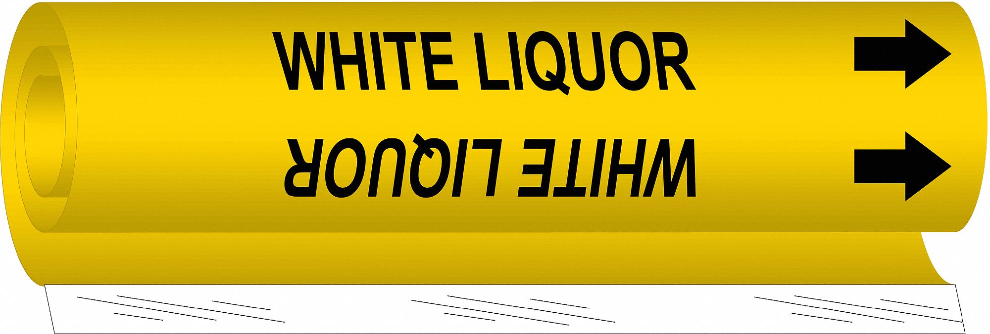 BRADY 5791I Pipe Marker White Liquor 9 in H 8 in W