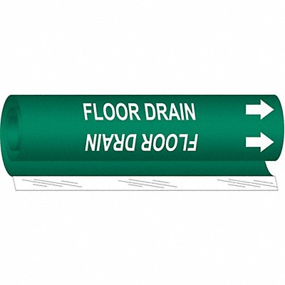BRADY 5692I Pipe Marker Fresh Water 9 in H 8 in W