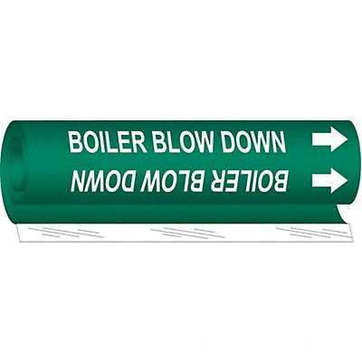 BRADY 5801O Pipe Markr Boiler Feed Water 5in H 8in W