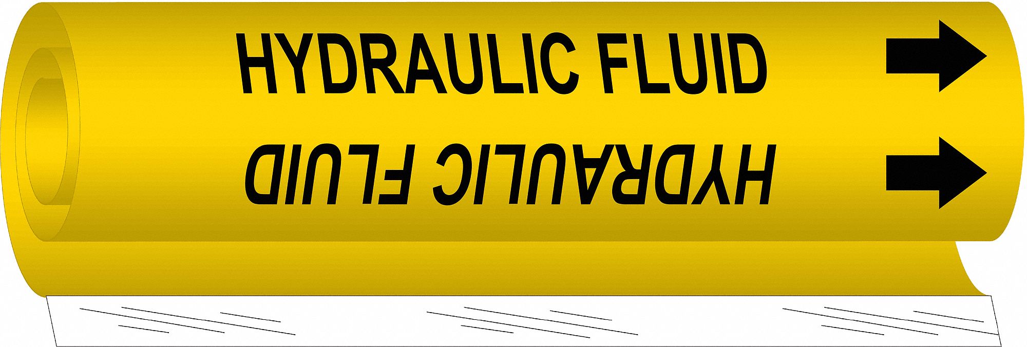 BRADY 5833I Pipe Markr Hydrochloric Acid 9in H 8in W