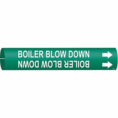 BRADY 4300A Pipe Marker Boiler Feed Water 13/16in H