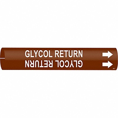 BRADY 4201D Pipe Marker Glycol Return