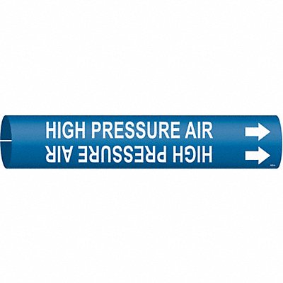 BRADY 4329B Pipe Marker High Prssr Air 7/8in H 7/8in W