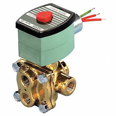 REDHAT EF8342G003PMS12060DA Solenoid Valve with ManualOperator Brass
