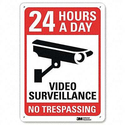 LYLE U11001NA10x14 Security Sign 14 in x 10 in Aluminum